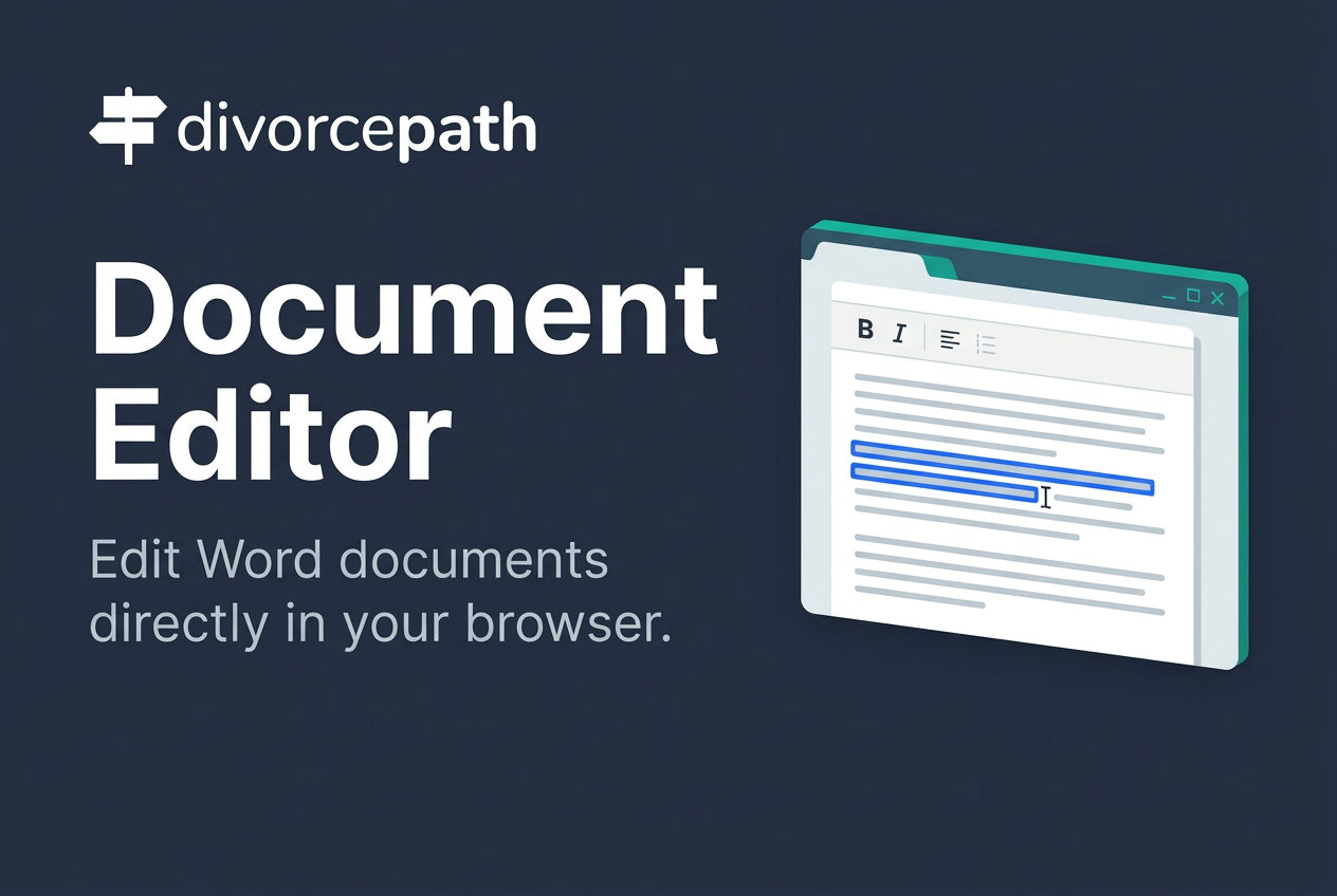Document Editor for Family Law - Divorcepath